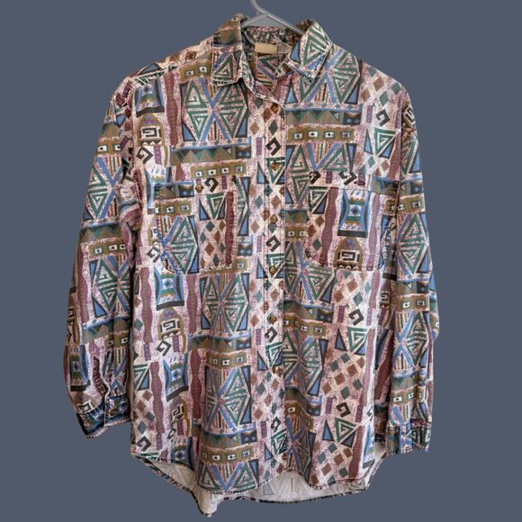 Palmettos Other - Vintage 90s Palmettos Graphic Southwest Style Button Up